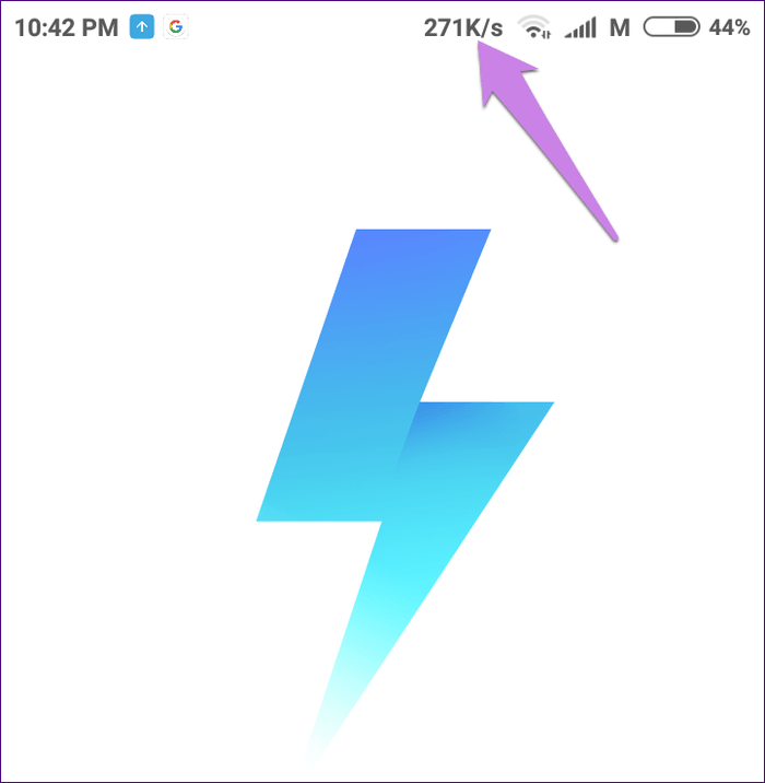 Hiển thị tốc độ mạng 