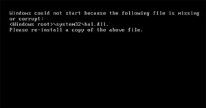 Cách khắc phục lỗi "Missing or corrupt hal.dll" trên Windows