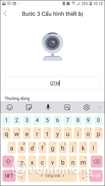 Đặt tên cho điện thoại kết nối