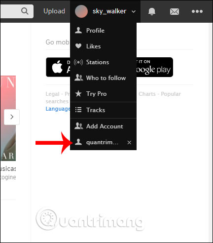 Chuyển đổi sang tài khoản khác