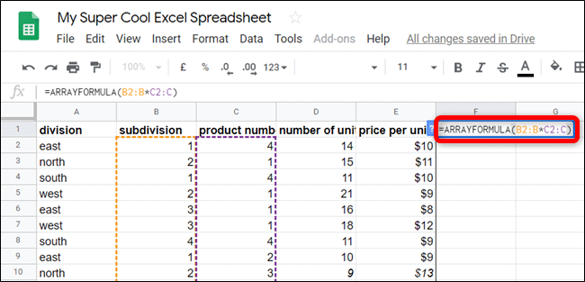 Cách nhân số trong Google Sheets - Ảnh minh hoạ 10