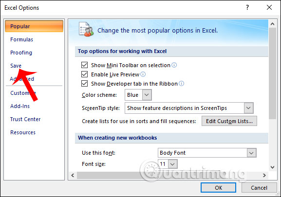 Cách đổi thư mục lưu file Excel mặc định - Ảnh minh hoạ 2