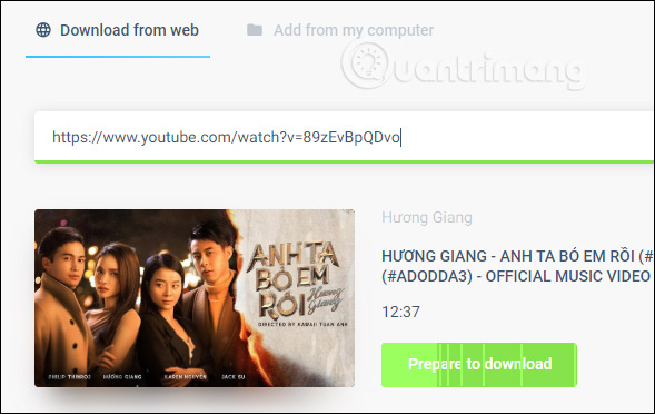 Tải video trên YouTube