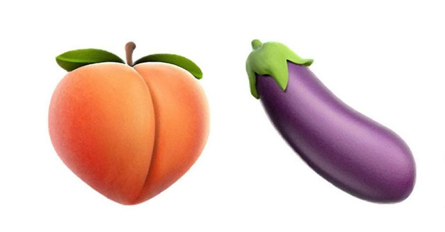 Biểu tượng cà tím và quả đào