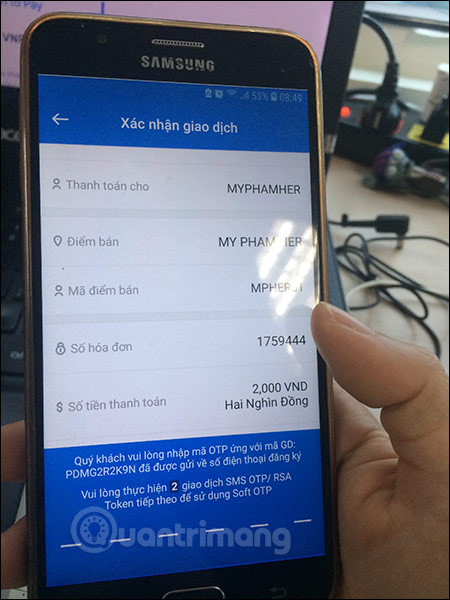 Xác nhận giao dịch