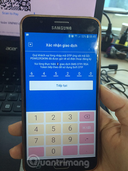 Thực hiện giao dịch