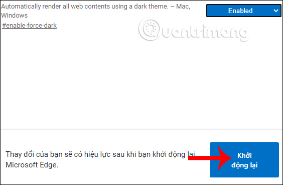 Khởi động lại trình duyệt