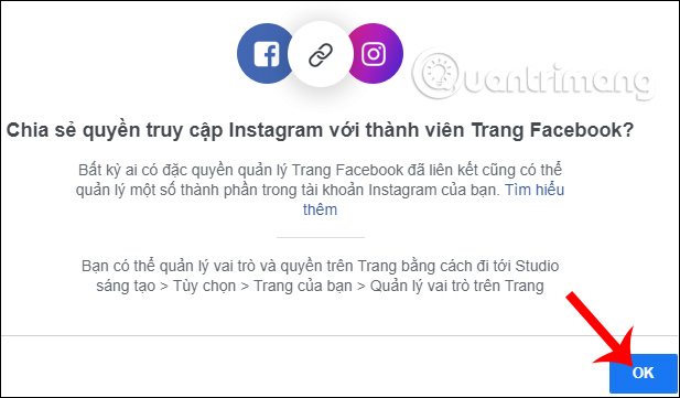 Cách liên kết Fanpage Facebook với Instagram - Ảnh minh hoạ 4