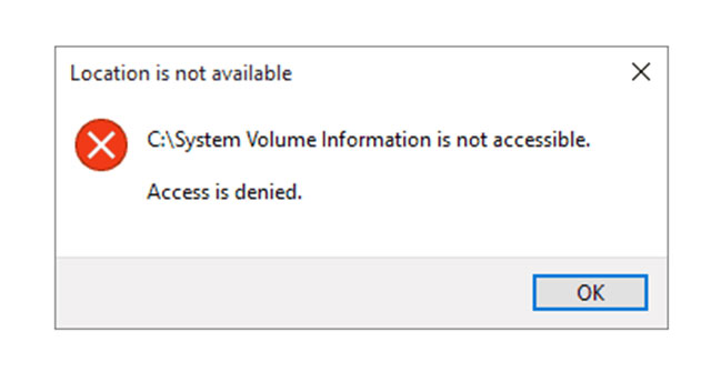 Sửa lỗi từ chối truy cập ổ C (Access is denied) trong Windows 10