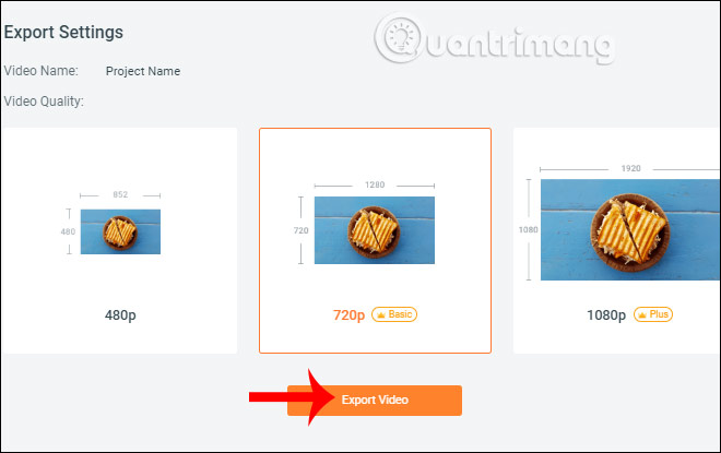 Chọn chất lượng video
