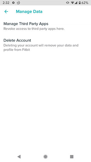 Chọn “Manage Data”