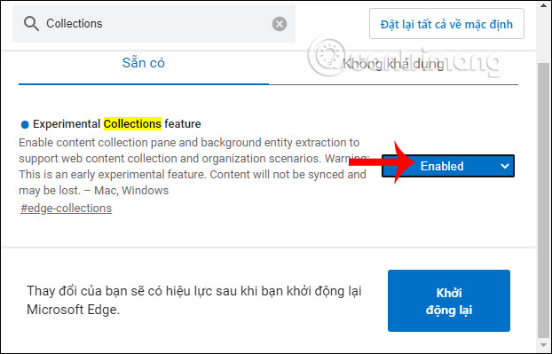 Khởi động lại trình duyệt