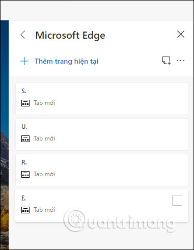 Hoàn thiện tên cho tab