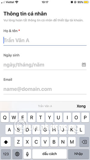 đăng ký tài khoản VinID