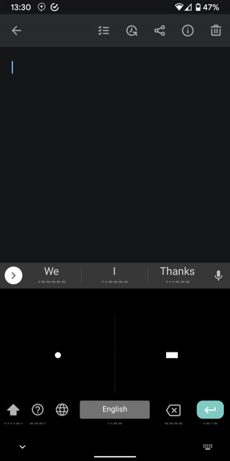 Chạm vào biểu tượng quả cầu trong Gboard