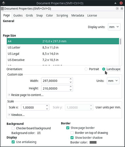 Chọn hướng trang