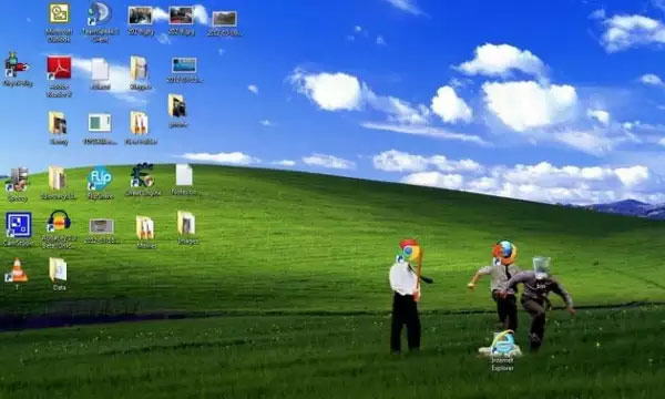 Explorer là đối tượng trêu đùa khi cài đặt hình nền 2