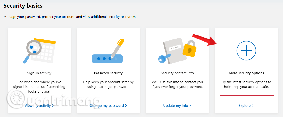 Chọn More security options trên tab Security