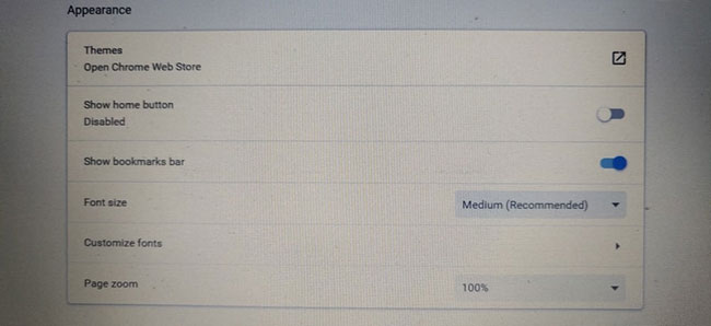 Có thể thay đổi thành Very Small, Small, Large hoặc Very Large