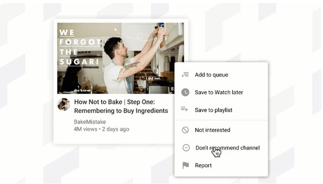 Xóa video đề xuất