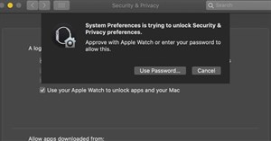 Cách sử dụng “Approve with Apple Watch” trên macOS Catalina