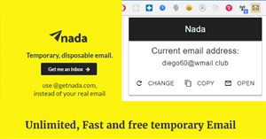 Cách tạo email ảo trên Nada Temp Mail