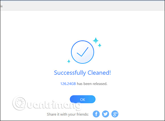 Dung lượng đã xóa