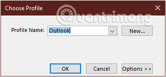 Chọn profile Outlook bạn sử dụng