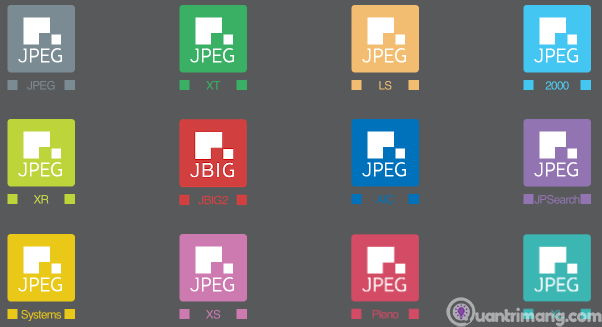 Nhiều định dạng ảnh JPEG khác nhau