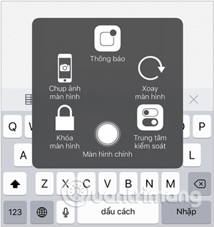 AssistiveTouch thay thế nút home vật lý