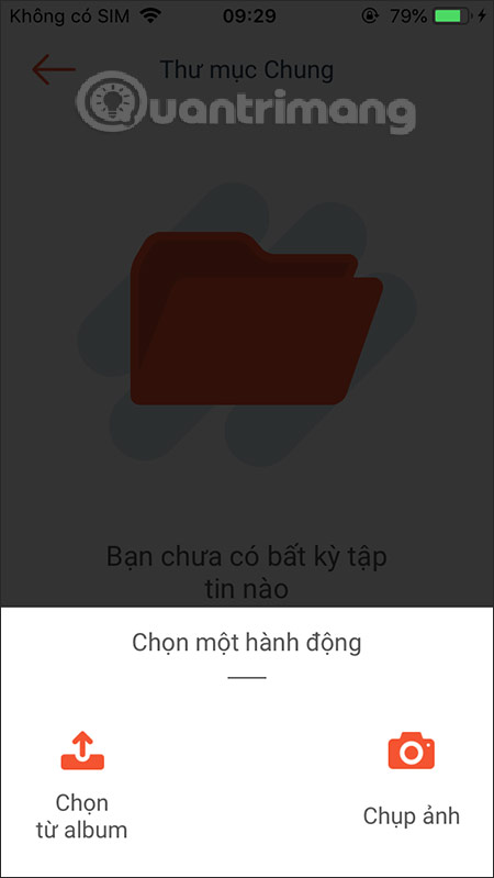 Chọn nơi tải file