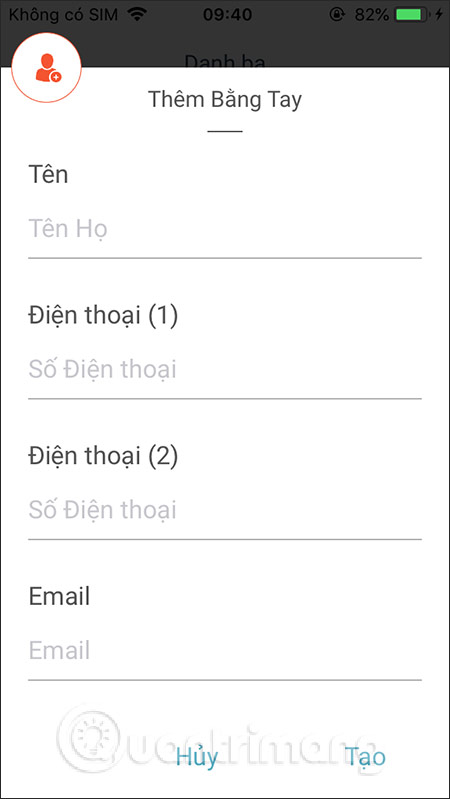Tự thêm danh bạ mới