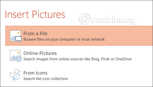 Nhấn vào ảnh để phóng to Chọn nơi lấy hình nền