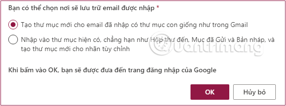 Người dùng có thể nhận và gửi thư Gmail từ Outlook