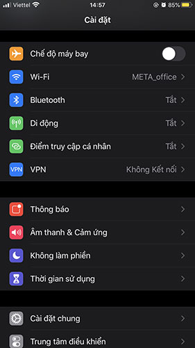 Nhấn vào Personal Hotspot