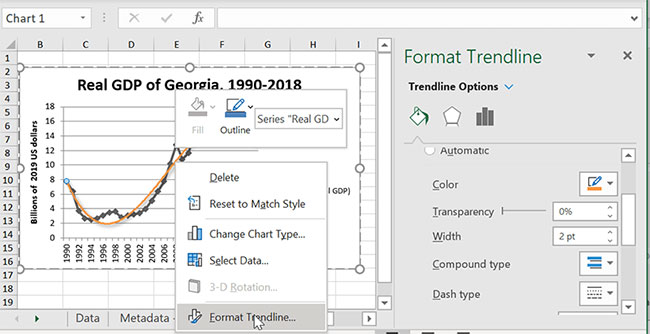 Cách chèn trendline trong Microsoft Excel - Ảnh minh hoạ 13