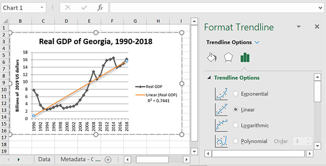 Cách chèn trendline trong Microsoft Excel - Ảnh minh hoạ 3