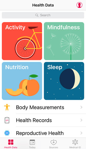 Mở Apple Health