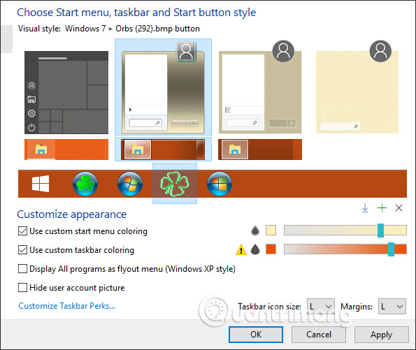 Cách đổi nút Start trên Windows 10
