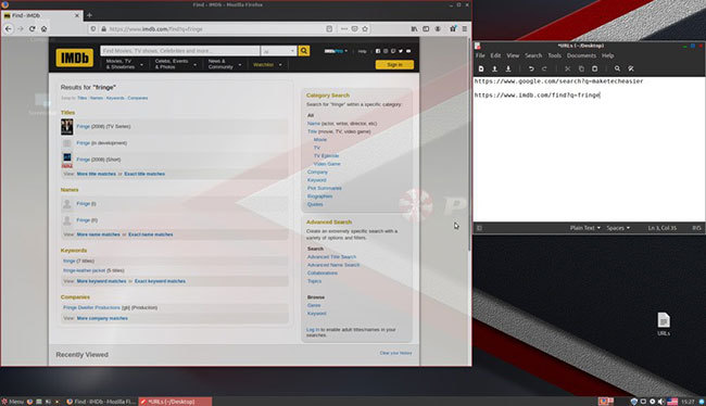 Dùng IMDb để có thể tìm kiếm các tựa phim hay loạt phim và tên diễn viên, đạo diễn trực tiếp từ menu chính