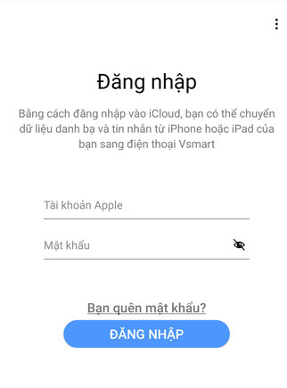 Nhập dữ liệu từ iCloud (iPhone) 1