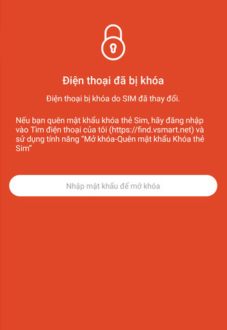 Khoá điện thoại khi SIM bị thay đổi 2