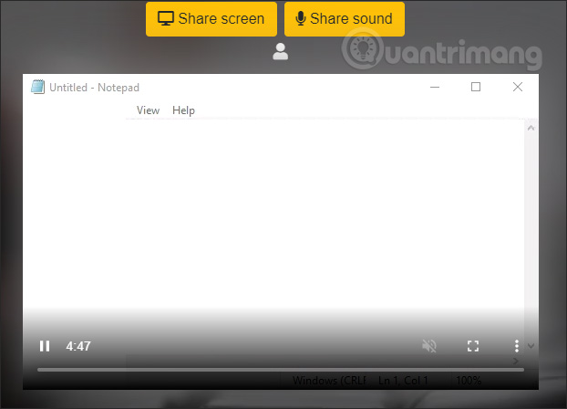 Màn hình chia sẻ tới người khác