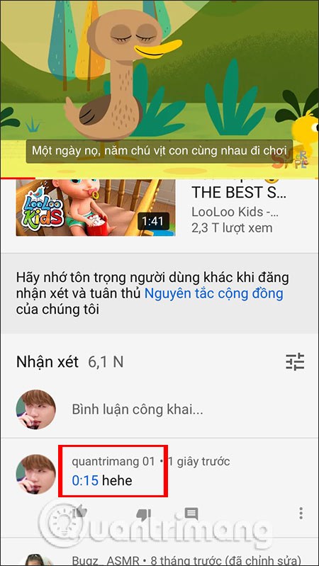 Chú ý mốc thời gian