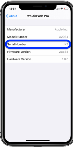 AirPods Pro số seri