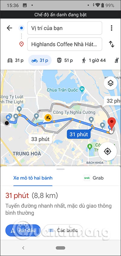 Chọn phương tiện khác