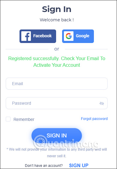 Đăng nhập tài khoản 