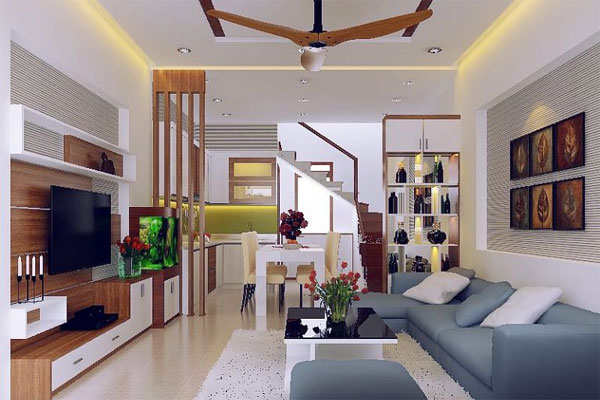 Những mẫu thiết kế phòng khách liên thông phòng ăn đẹp 15