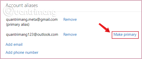 Thêm mới, xóa, sửa Outlook Email Alias như thế nào?