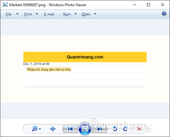 Hình ảnh ghi chú